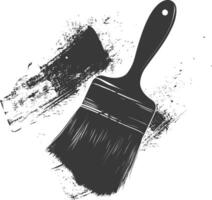 silhueta escova para pintura paredes Preto cor só vetor