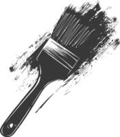 silhueta escova para pintura Preto cor só vetor