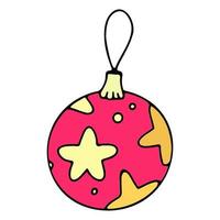 bola de árvore de natal de vetor legal, decoração de árvore de natal
