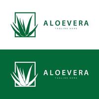 aloés vera logotipo Cosmético Projeto simples verde plantar saúde símbolo ilustração vetor