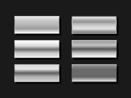 coleção do prata, cromada metálico gradiente. vetor