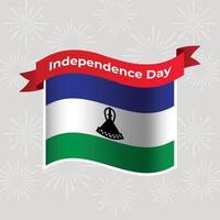 Lesoto ondulado bandeira independência dia bandeira fundo vetor