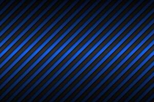 Sombrio azul abstrato metálico fundo com inclinado linhas, azul listrado padrão, paralelo linhas e tiras, diagonal carbono fibra, ilustração vetor