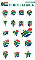sul África bandeira coleção. grande conjunto para Projeto. vetor