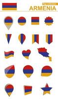 Armênia bandeira coleção. grande conjunto para Projeto. vetor
