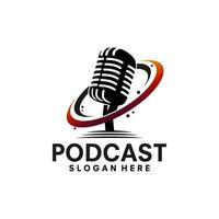 podcast ícone logotipo modelo ilustração Projeto vetor