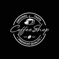 café, café fazer compras logotipo emblema ilustração vetor
