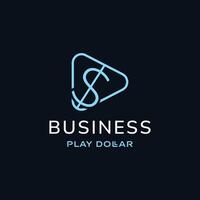 dinâmico jogador logotipo com dólar símbolo combinação para competitivo jogos branding vetor