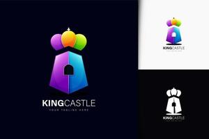 Projeto do logotipo do King Castle com gradiente vetor