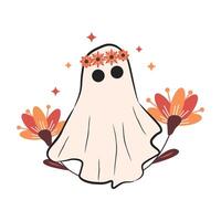 fofa dia das Bruxas fantasma ilustração vetor