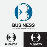 vetor de logotipo abstrato letra b. modelo de design do ícone de símbolo de logotipo b.