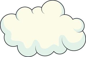 fofa desenho animado branco nuvem isolado em branco fundo. ilustração Projeto. vetor