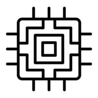 nanoescala transistores linha ícone Projeto vetor