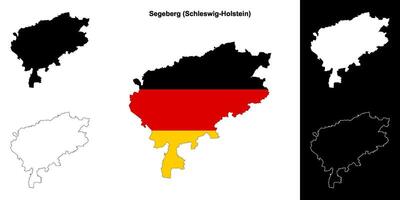 segeberg, schleswig-holstein em branco esboço mapa conjunto vetor