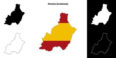 Almeria província esboço mapa conjunto vetor