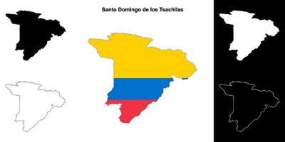 santo domingo de los tsachilas província esboço mapa conjunto vetor