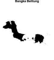 bangka Belitung esboço mapa vetor