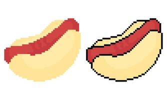 pixel cachorro quente ilustração vetor