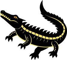 crocodilo silhueta ilustração Projeto vetor