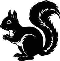esquilo silhueta ilustração Projeto vetor