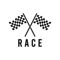 ícone raça bandeira logotipo vetor