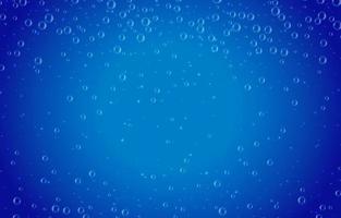 bolha na água em ilustração vetorial de fundo azul vetor