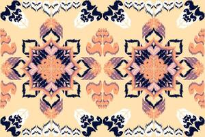 padrão étnico ikat chevron padrão tradicional de fundo no tecido na indonésia e outros países asiáticos. vetor