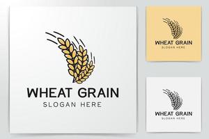 O logotipo da agricultura do grão de trigo projeta a inspiração isolada no fundo branco vetor