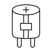 design de ícone de capacitor vetor