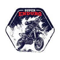 sujeira bicicleta extremo esporte ilustração, perfeito para t camisa Projeto e concorrência logotipo vetor