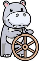 hipopótamo mascote logotipo Projeto desenho animado personagem vetor