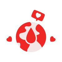 mundo sangue doador dia Projeto ilustração vetor