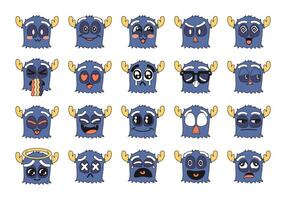 emoticon personagem ilustração elemento conjunto vetor