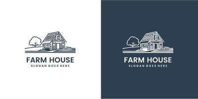 casa Fazenda logotipo Projeto linha arte estilo e livre SVG vetor