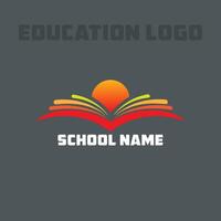 design de logotipo de educação colorido vetor