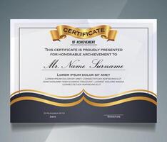 luxo certificado Projeto para multiuso Eu multi cor elegante certificado do realização modelo vetor