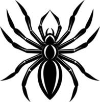 uma silhueta do uma Preto aranha vetor