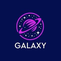 galáxia logotipo, planeta, espaço, globo, órbita, astronomia, planeta símbolo, solar sistema, estrela, universo, nebulosa vetor