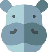 uma hipopótamo cabeça ícone em uma branco fundo vetor