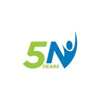 5 anos aniversário logotipo Projeto Arquivo vetor
