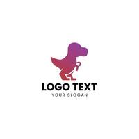 uma dinossauro logotipo Projeto com uma roxa fundo vetor