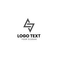uma logotipo para uma companhia este é fez acima do uma triângulo vetor