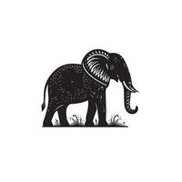 elefante silhueta isolado em branco fundo. elefante logotipo. vetor