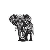 elefante silhueta isolado em branco fundo. elefante logotipo. vetor