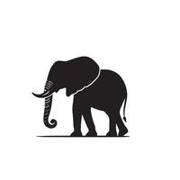 elefante silhueta isolado em branco fundo. elefante logotipo. vetor