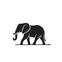 elefante silhueta isolado em branco fundo. elefante logotipo. vetor