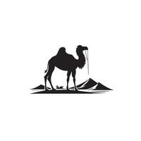 camelo silhueta em branco fundo. camelo ilustração, camelo logotipo. vetor