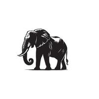 elefante silhueta isolado em branco fundo. elefante logotipo. vetor