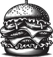 hamburguer ilustração dentro vintage vetor