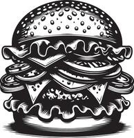 hamburguer ilustração dentro vintage vetor